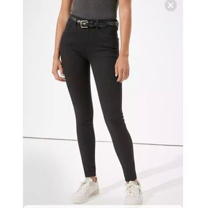 AE high rise black skinny jeggings
